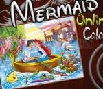 Coloring The Little Mermaid and Prince.